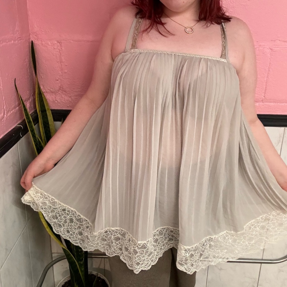 Vintage Victoria’s Secret angels square cut sheer nighty